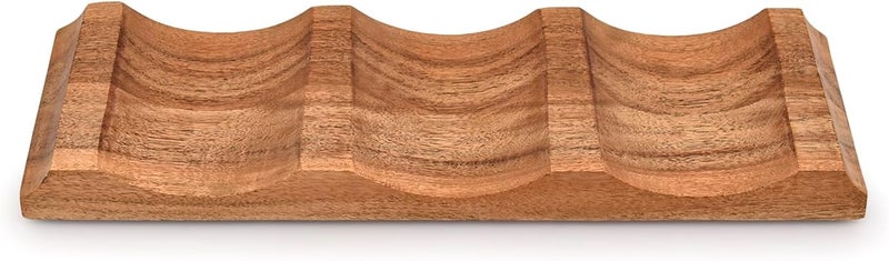 EDHAS Tabletop Wine Racks Acacia Wood Countertop Cabinet Wine Holder Wine Storage Shelf for Kitchen Bar, Pantry, Wine Cellar, Basement (12" X 4" X 1") - Image 2